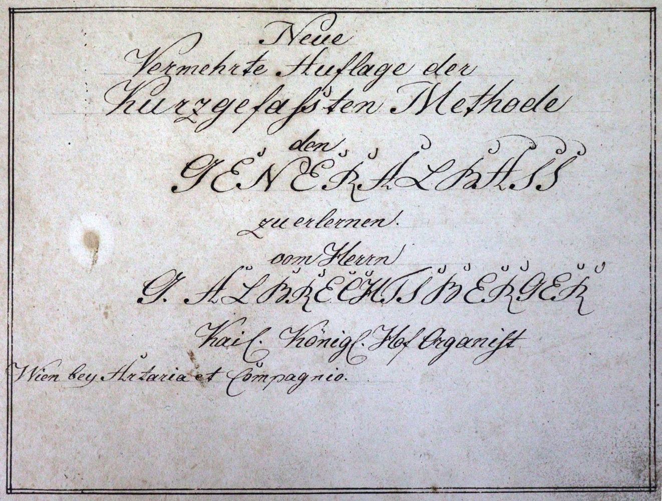 Große Abbildung Nr.1: 128-764 Albrechtsberger,J.G.: (Musik, Handschriften)
