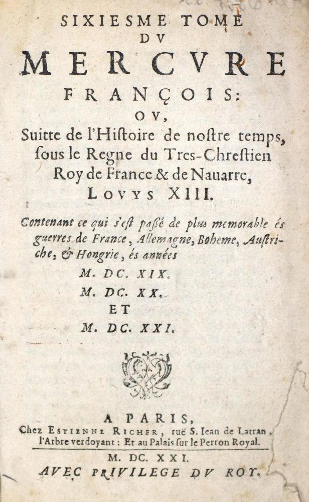 Große Abbildung Nr.1: 128-841 Mercure francois.: (Zeitschriften und Zeitungen)