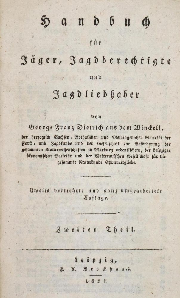 Große Abbildung Nr.1: 128-855 Winckell,G.F.D. aus dem.: (Jagd)
