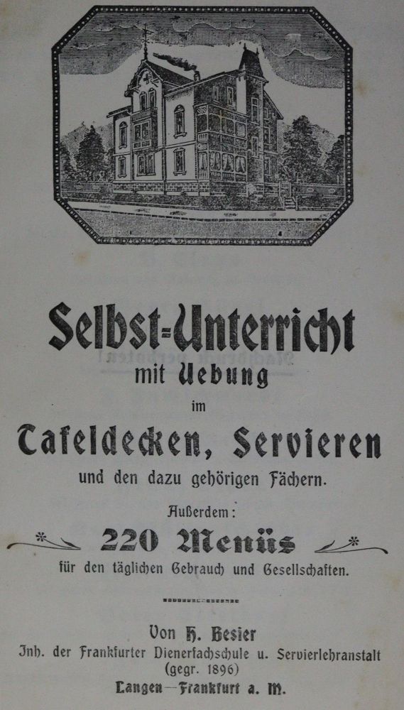 Große Abbildung Nr.1: 128-869 Besier,H.: (Küche und Haushalt, Gaststätten-Hotellerie)