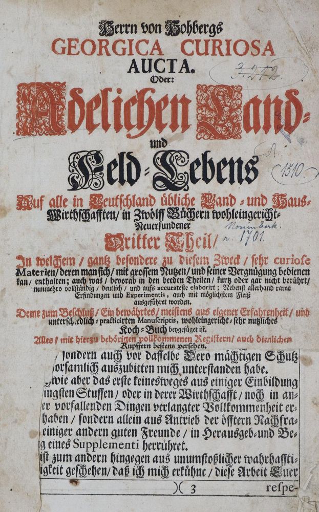 Große Abbildung Nr.2: 128-893 (Hohberg,W.H.v.).: (Küche und Haushalt, Haushalt)