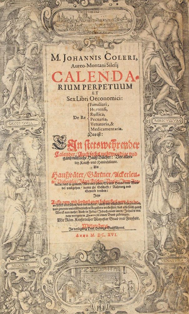 Große Abbildung Nr.1: 128-898 Coler,J.: (Küche und Haushalt, Hausväterliteratur)
