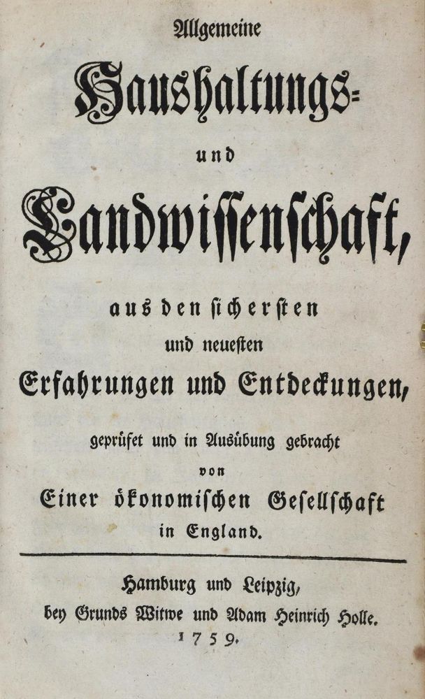 Große Abbildung Nr.1: 128-899 (Hale,T. u. P.v.Hohenthal).: (Küche und Haushalt, Hausväterliteratur)