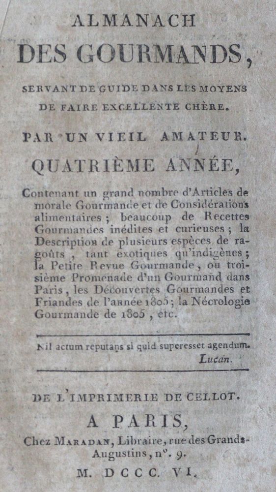Große Abbildung Nr.2: 128-908 (Grimod de la Reyniere,A.B.L.).: (Küche und Haushalt, Kochbücher)
