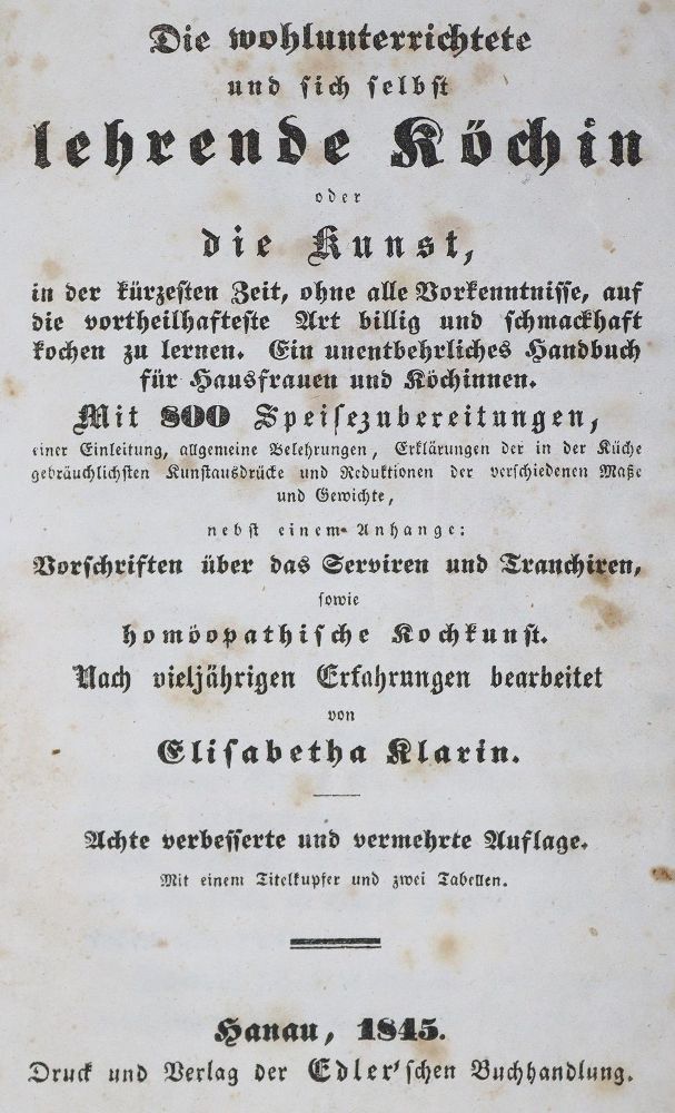 Große Abbildung Nr.2: 128-914 Klarin,E.: (Küche und Haushalt, Kochbücher)