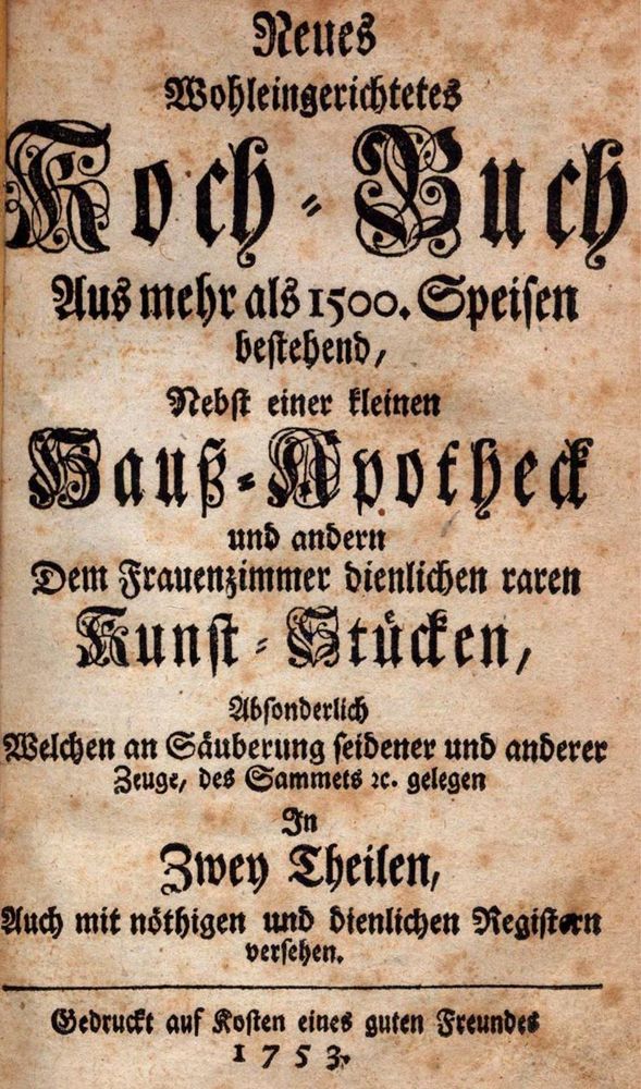 Große Abbildung Nr.1: 128-924 Neues wohleingerichtetes Koch-Buch,: (Küche und Haushalt, Kochbücher)