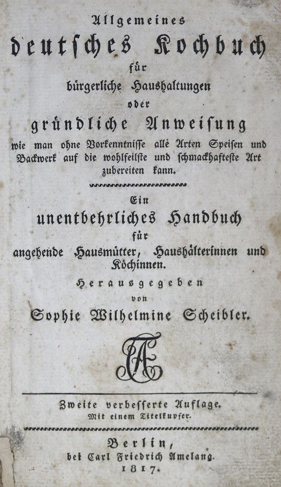 Große Abbildung Nr.2: 128-929 Scheibler,S.W.: (Küche und Haushalt, Kochbücher)