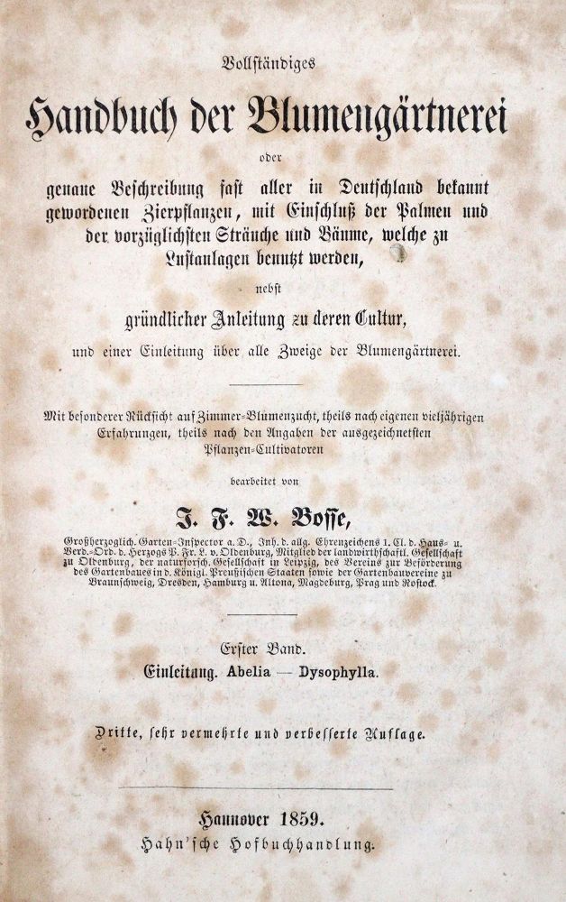 Große Abbildung Nr.1: 128-942 Bosse,J.F.W.: (Land- und Forstwirtschaft, Garten)
