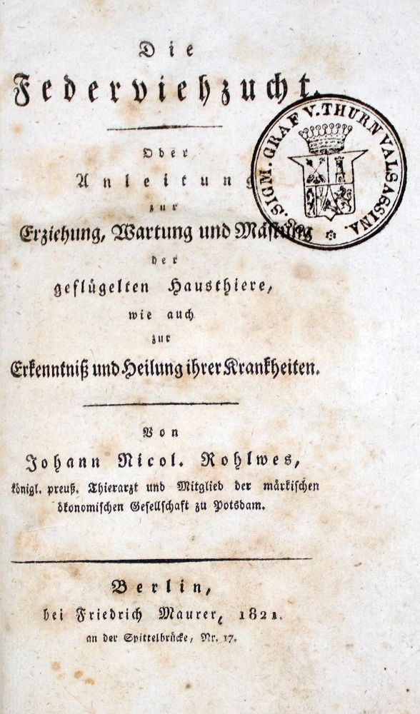 Große Abbildung Nr.1: 128-969 Rohlwes,J.N.: (Land- und Forstwirtschaft, Tierhaltung, Geflügel)