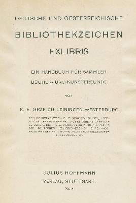 Bild Nr.1: 128-1035 Leiningen-Westerburg,K.E.z.: (Exlibris)