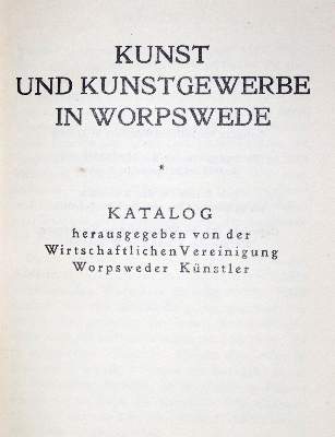 Bild Nr.1: 128-1092 Worpswede.: (Kunstwissenschaft)