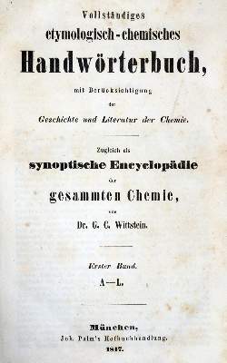 Bild Nr.1: 128-112 Wittstein,G.C.: (Aus der Sammlung Professor Dr.Dr.Johannes Büttner Teil 1)