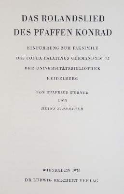 Bild Nr.1: 128-1138 Rolandslied des Pfaffen Konrad, Das.: (Faksimile)