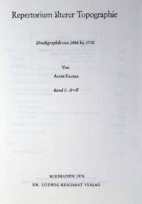 Bild Nr.1: 128-1140 Fauser,A.: (Bibliographie und Buchwesen)