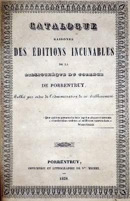 Bild Nr.1: 128-1144 Porrentruy.: (Inkunabeln)
