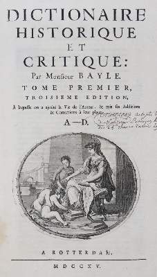 Bild Nr.1: 128-1148 Bayle,P.: (Lexika - Wörterbücher - Sprachwissenschaften)