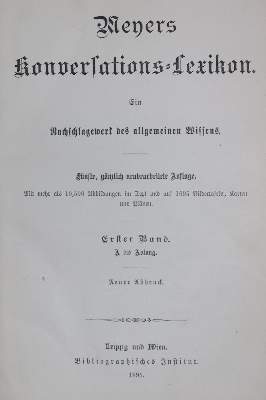 Bild Nr.1: 128-1159 Meyers Konversations-Lexikon.: (Lexika - Wörterbücher - Sprachwissenschaften)
