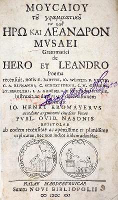 Bild Nr.1: 128-1161 Musaeus Grammaticus.: (Lexika - Wörterbücher - Sprachwissenschaften)