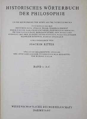 Bild Nr.1: 128-1164 Ritter,J. (Hrsg.).: (Lexika - Wörterbücher - Sprachwissenschaften)