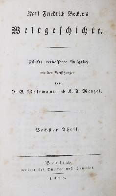 Bild Nr.1: 128-1242 Becker,K.F.: (Kinder- und Jugendbücher)