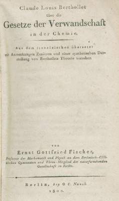 Bild Nr.1: 128-127 Berthollet,C.L.: (ZZRückgänge Sgl. Prof. Büttner Teil 1 und 2)