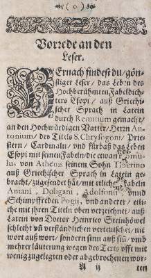 Bild Nr.1: 128-1299 Aesop.: (Literatur und illustrierte Bücher bis 19.Jahrhundert)