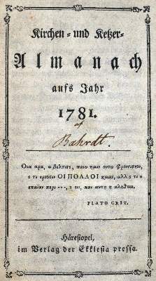 Bild Nr.1: 128-1301 (Bahrdt,K.F.).: (Almanache)