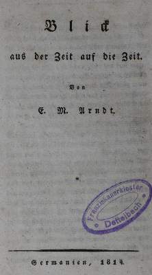 Bild Nr.1: 128-1317 Arndt,E.M.: (Literatur und illustrierte Bücher bis 19.Jahrhundert)