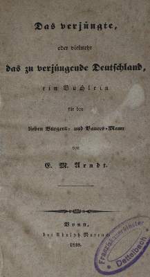 Bild Nr.1: 128-1318 Arndt,E.M.: (Literatur und illustrierte Bücher bis 19.Jahrhundert)