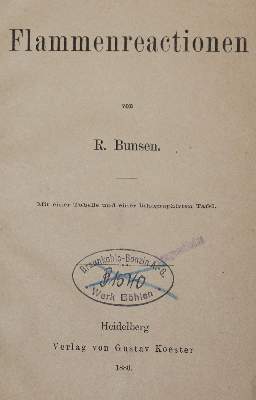 Bild Nr.1: 128-135 Bunsen,R.: (ZZRückgänge Sgl. Prof. Büttner Teil 1 und 2)