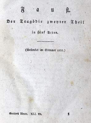 Bild Nr.1: 128-1369 Goethe,J.W.v.: (Literatur und illustrierte Bücher bis 19.Jahrhundert)