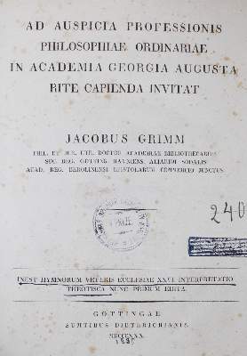 Bild Nr.1: 128-1382 Grimm,J.: (Literatur und illustrierte Bücher bis 19.Jahrhundert)
