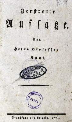Bild Nr.1: 128-1402 Kant,I.: (Literatur und illustrierte Bücher bis 19.Jahrhundert)