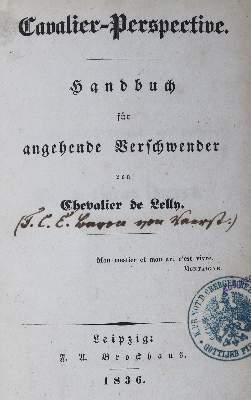 Bild Nr.1: 128-1422 Lelly, Chevalier de (d.i. F.C.E. v.Vaerst): (Literatur und illustrierte Bücher bis 19.Jahrhundert)