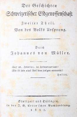 Bild Nr.1: 128-1444 Müller,J.v.: (Literatur und illustrierte Bücher bis 19.Jahrhundert)
