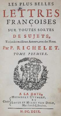 Bild Nr.1: 128-1459 Richelet,P.: (Literatur und illustrierte Bücher bis 19.Jahrhundert)