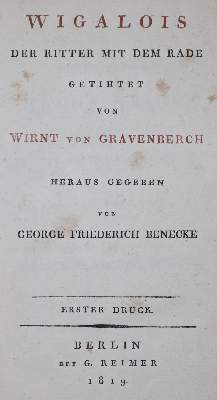 Bild Nr.1: 128-1517 Wirnt von Gravenberg.: (Literatur und illustrierte Bücher bis 19.Jahrhundert)