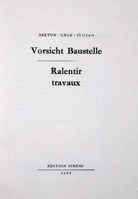 Bild Nr.1: 128-1539 Breton,(A.) u.a.: (Literatur und illustrierte Bücher 20.Jahrhundert - Alte Literatur in modernen Ausgaben)