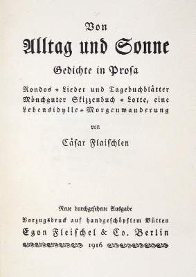 Bild Nr.1: 128-1577 Flaischlen,C.: (Literatur und illustrierte Bücher 20.Jahrhundert - Alte Literatur in modernen Ausgaben)