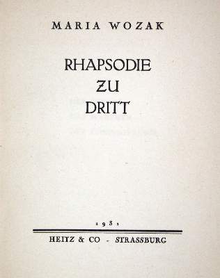 Bild Nr.1: 128-1786 Wozak,M.: (Literatur und illustrierte Bücher 20.Jahrhundert - Alte Literatur in modernen Ausgaben)