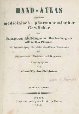 Bild Nr.1: 128-1815 Hand-Atlas: (Botanik, Pharmazie)