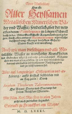 Bild Nr.1: 128-1828 (Tabernaemontanus,J.T.: (Medizin, Balneologie)