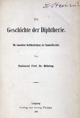 Bild Nr.1: 128-1831 Behring,(E.v.).: (Medizin)