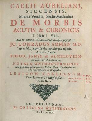 Bild Nr.2: 128-1836 Caelius Aurelianus.: (Medizin)