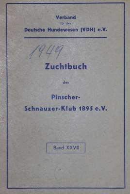Bild Nr.1: 128-1921 Zuchtbuch: (Zoologie, Hunde)
