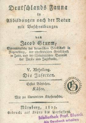 Bild Nr.1: 128-1925 Sturm,J.: (Zoologie, Insekten)