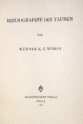 Bild Nr.1: 128-1981 Möbes,W.K.G.: (Zoologie, Vögel, Tauben)