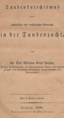 Bild Nr.1: 128-1985 Putsche,C.W.E.: (Zoologie, Vögel, Tauben)