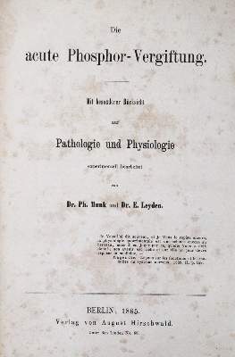 Bild Nr.1: 128-203 Munk,P. u. E.Leyden.: (ZZRückgänge Sgl. Prof. Büttner Teil 1 und 2)
