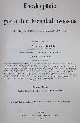 Bild Nr.1: 128-2047 Röll,V. u. C.Wurmb (Hrsg.).: (Verschiedene Gebiete - Varia, Eisenbahn)